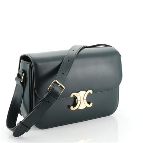 celine bag green and black|celine shoulder bag black.